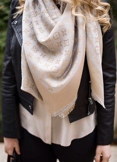 how to style louis vuitton scarf|lv monogram shawl.